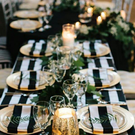 BLACK AND WHITE STRIPED OVERLAYS