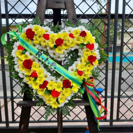 Floral heart shaped wreath